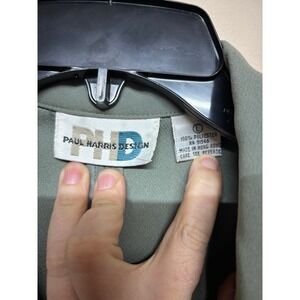 Paul Harris Design Sage Green Blazer Womens Large Career Office Jacket